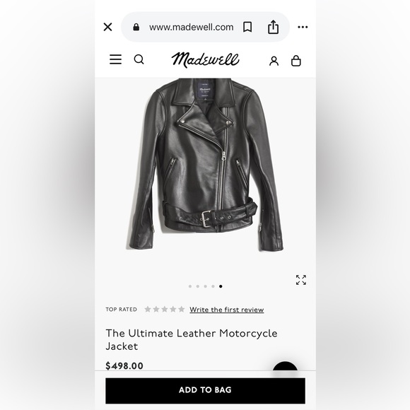 Madewell Black Leather Jacket - Picture 10 of 10